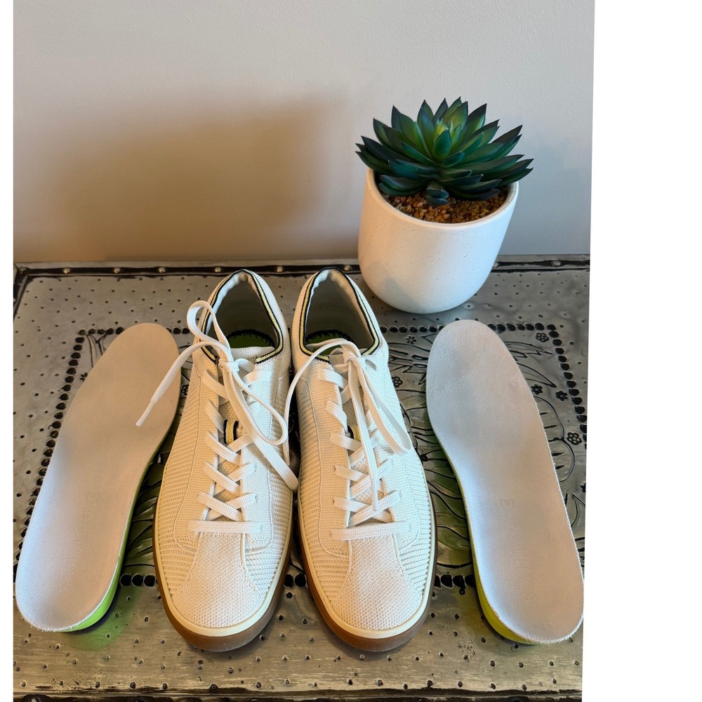 Rothy's Women's Size 9 The Lace Up Vanilla Sneaker in Original Box Runs Small - Picture 4 of 10